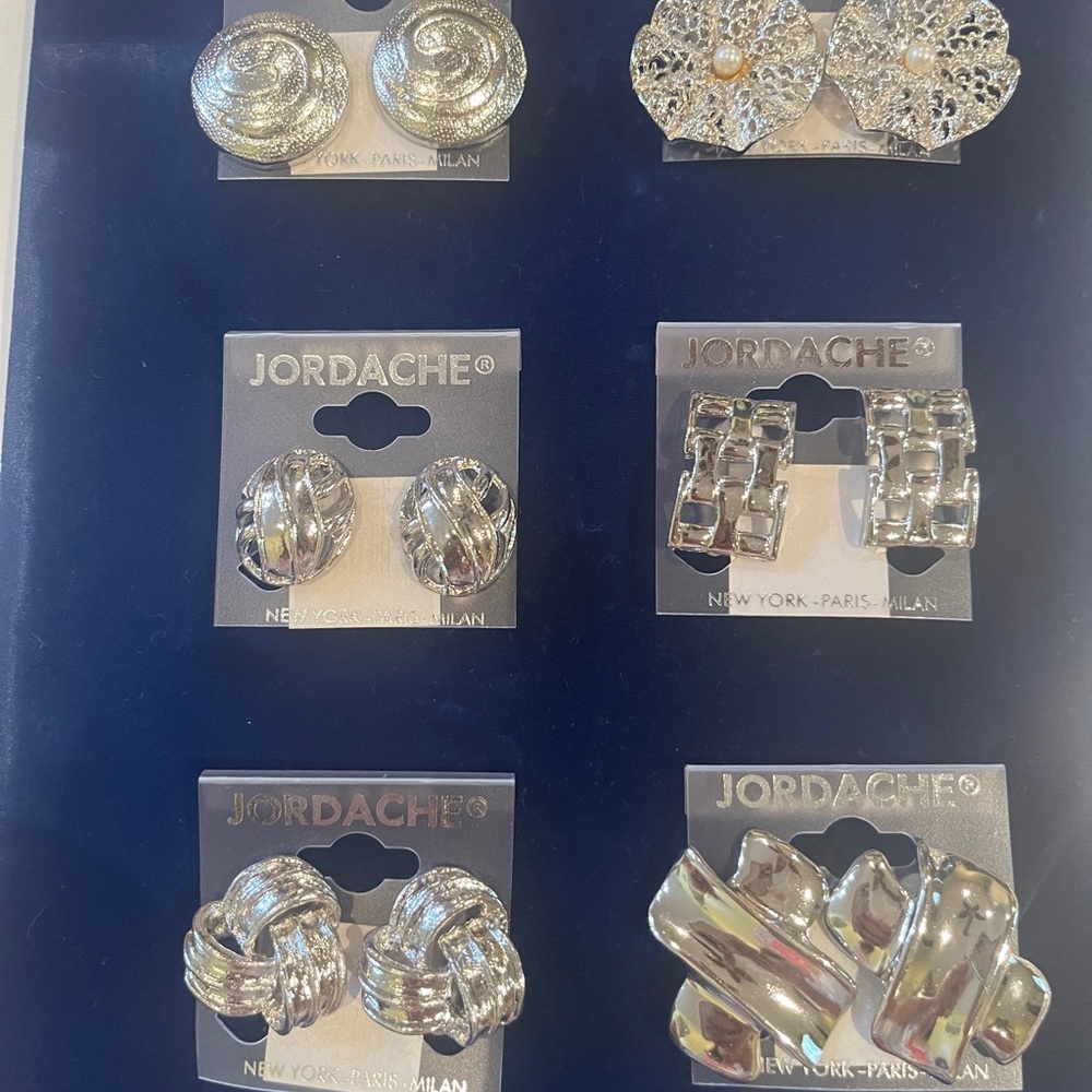 Jordache Silver Twisted Knot Clip-On Earrings - Silver tone bundle